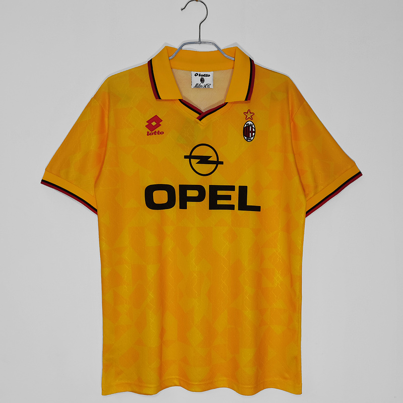 AAA Quality AC Milan 95/96 Third Yellow Soccer Jersey